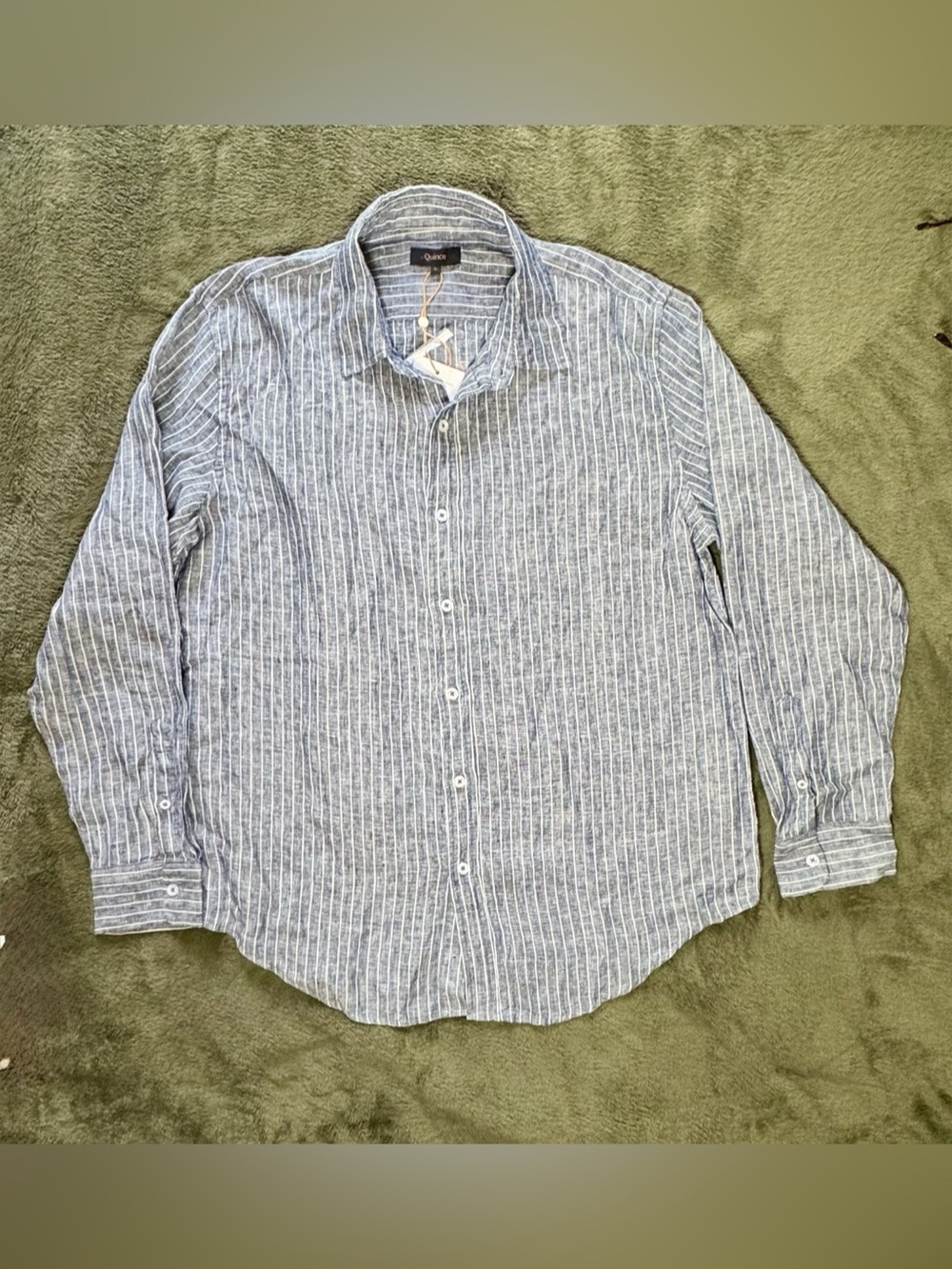 Quince 100% European Linen Relaxed Long Sleeve Shirt Large